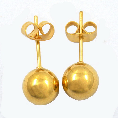 FSE00W62 3-6mm shiny ball EARRING STUD - Click Image to Close